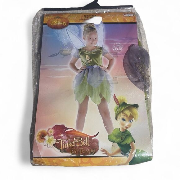 Disney TinkerBell Size Small (4-6) Child Complete Costume WITH Wings - Picture 2 of 2
